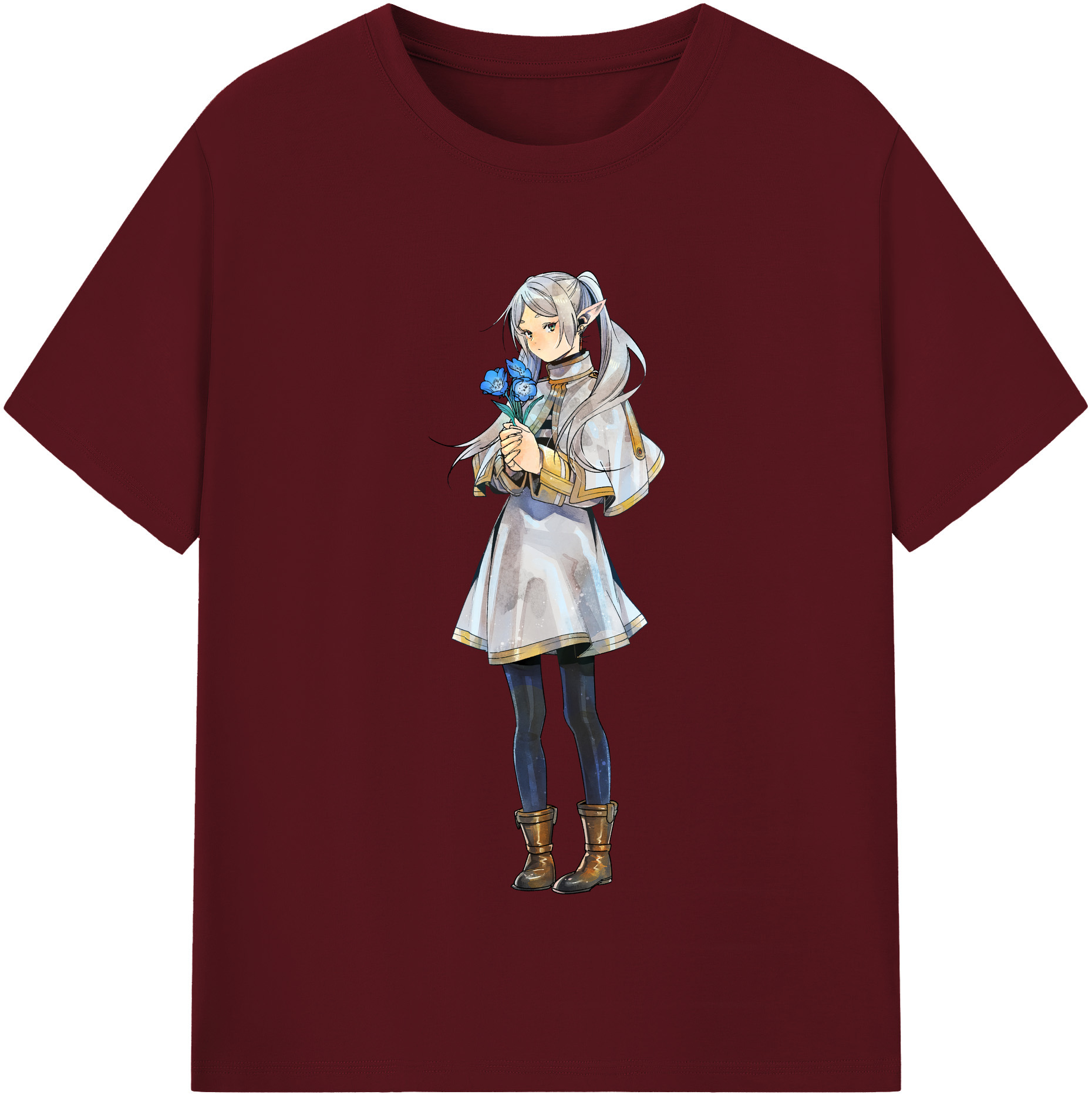 （画像用） 葬送のフリーレン Frieren 綿100％半袖Tシャツ（フロントプリント）